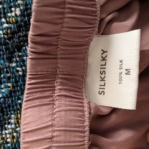 SilkSkilky 100% Silk Mauve Pajama Pants